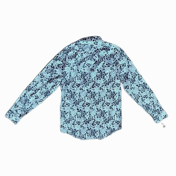 NWT Penguin White Blue Floral Long Sleeve Button Up Shirt Top Mens Size Small - Picture 7 of 10